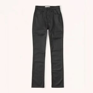 Abercrombie Ultra High Rise 90s Slim Straight Jean Coated Black